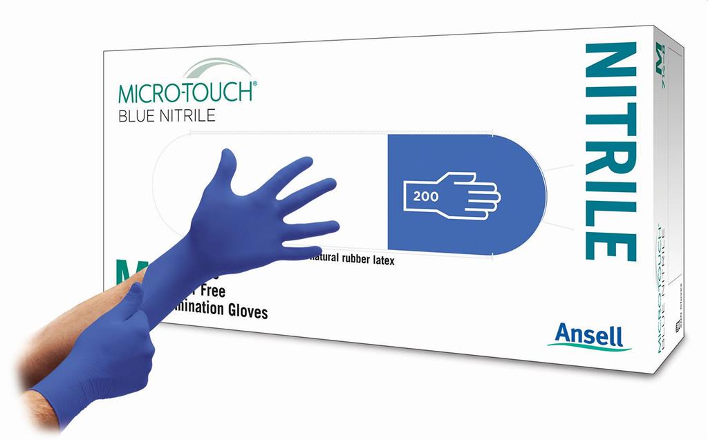 313041065  MICRO-TOUCH BLUE NITRILE S  200 STK