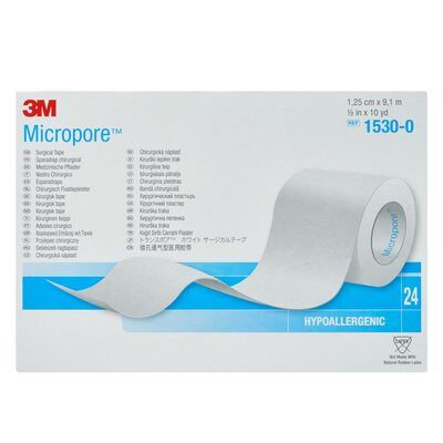 1530-0  MICROPORE 1,25CM X 9,1M  24 ROLLEN
